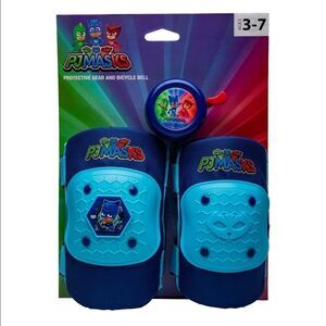 NEW PJ Masks Knee Elbow Pad Set with Bike Bell 3+